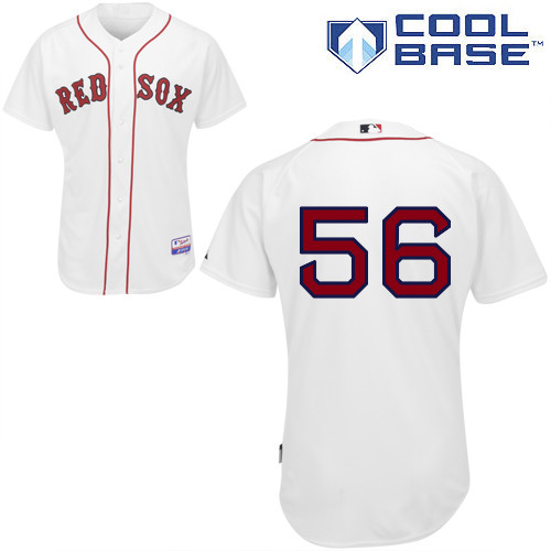 Joe Kelly #56 MLB Jersey-Boston Red Sox Men's Authentic Home White Cool Base Baseball Jersey